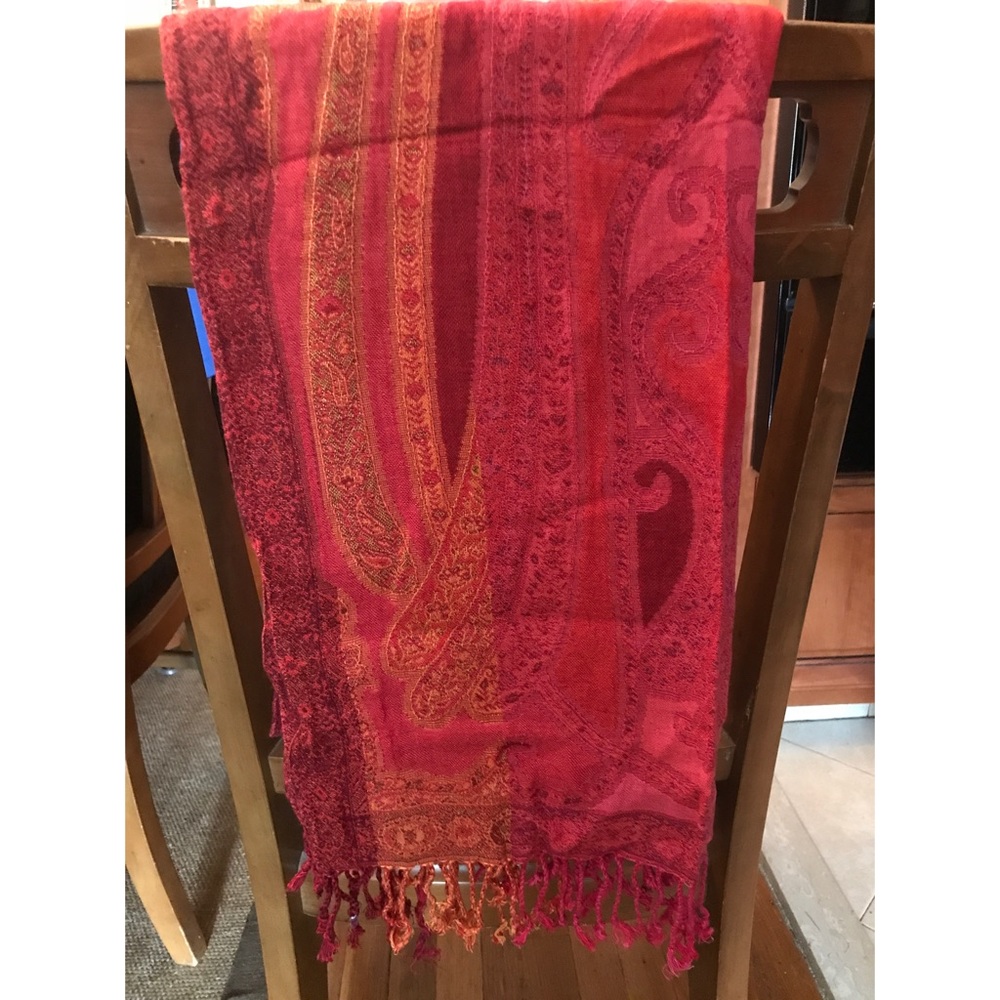 Collection Eighteen pink & orange paisley scarf