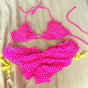 Victoria secret med pink polkadot bikini