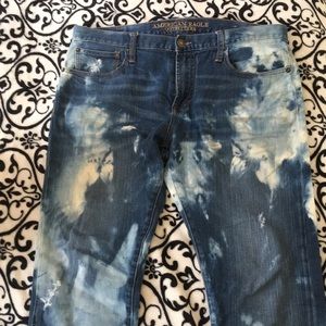 Bleach washed American Eagle Jeans