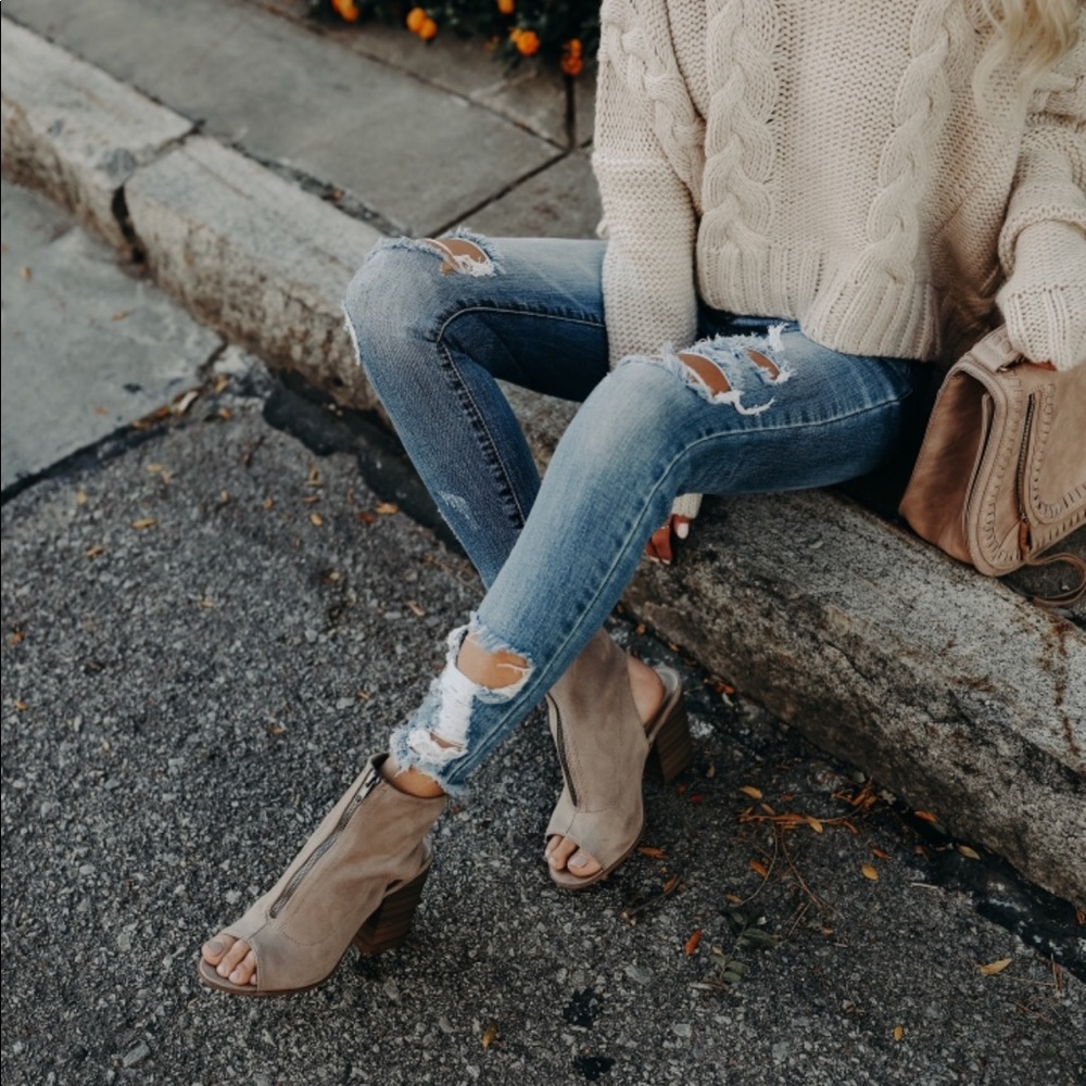 Vici  peep toe booties