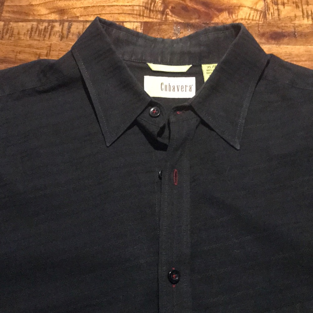 CUBAVERA XL Black LS Dress Shirt
