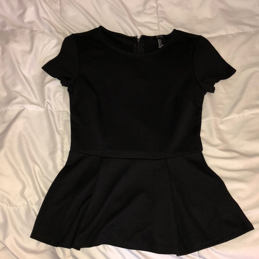 Black Peplum Top!