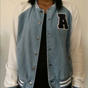 faux letterman jacket