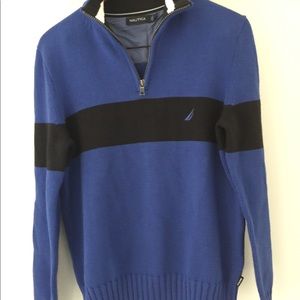 Nautica mens small 3/4 zip sweater