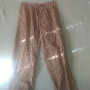 Orange plaid mens pajama pants