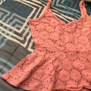Pink peplum shirt