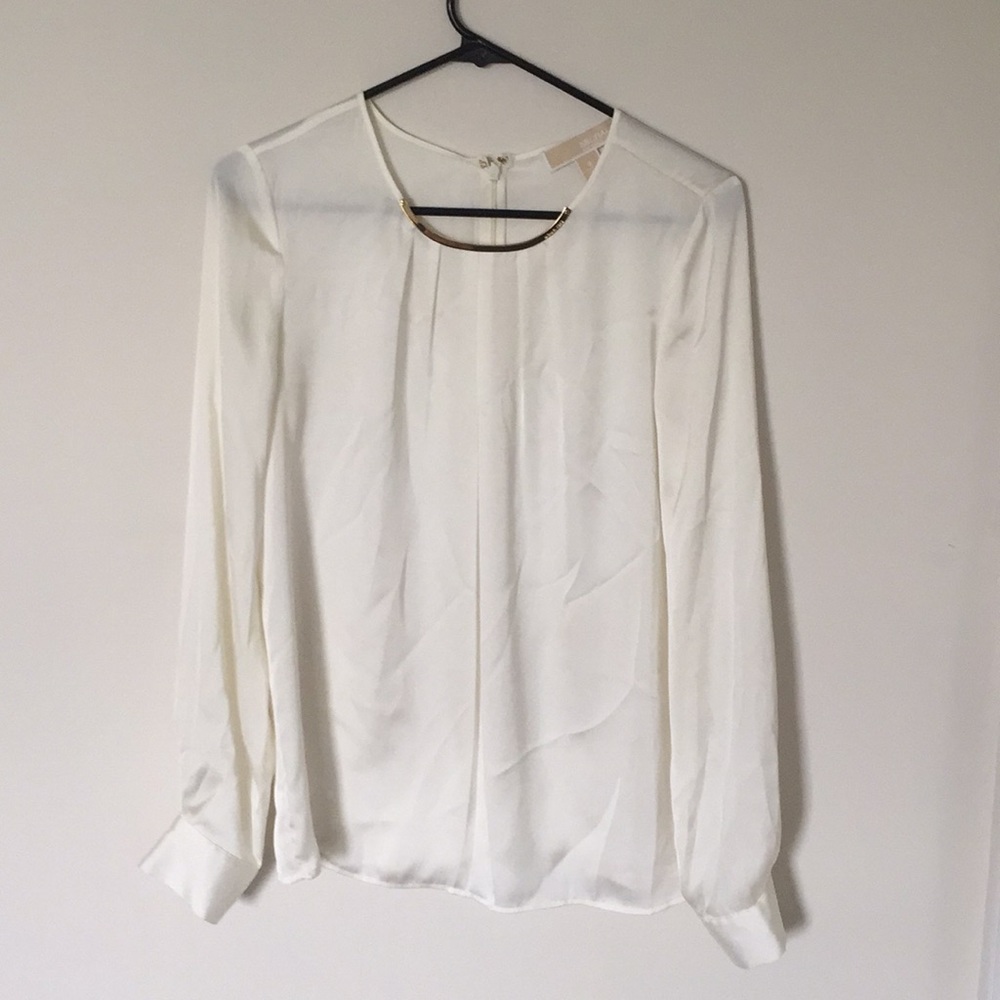 Michael kors white silky top