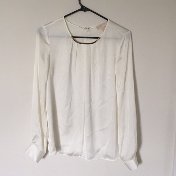 Michael kors white silky top - Picture 1 of 4