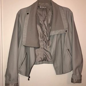 Faux Leather jacket, Grey by Jennifer Lopez