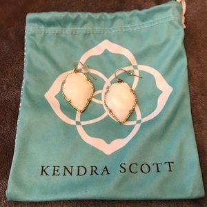 EUC White Kendra Scott Dangle Earrings