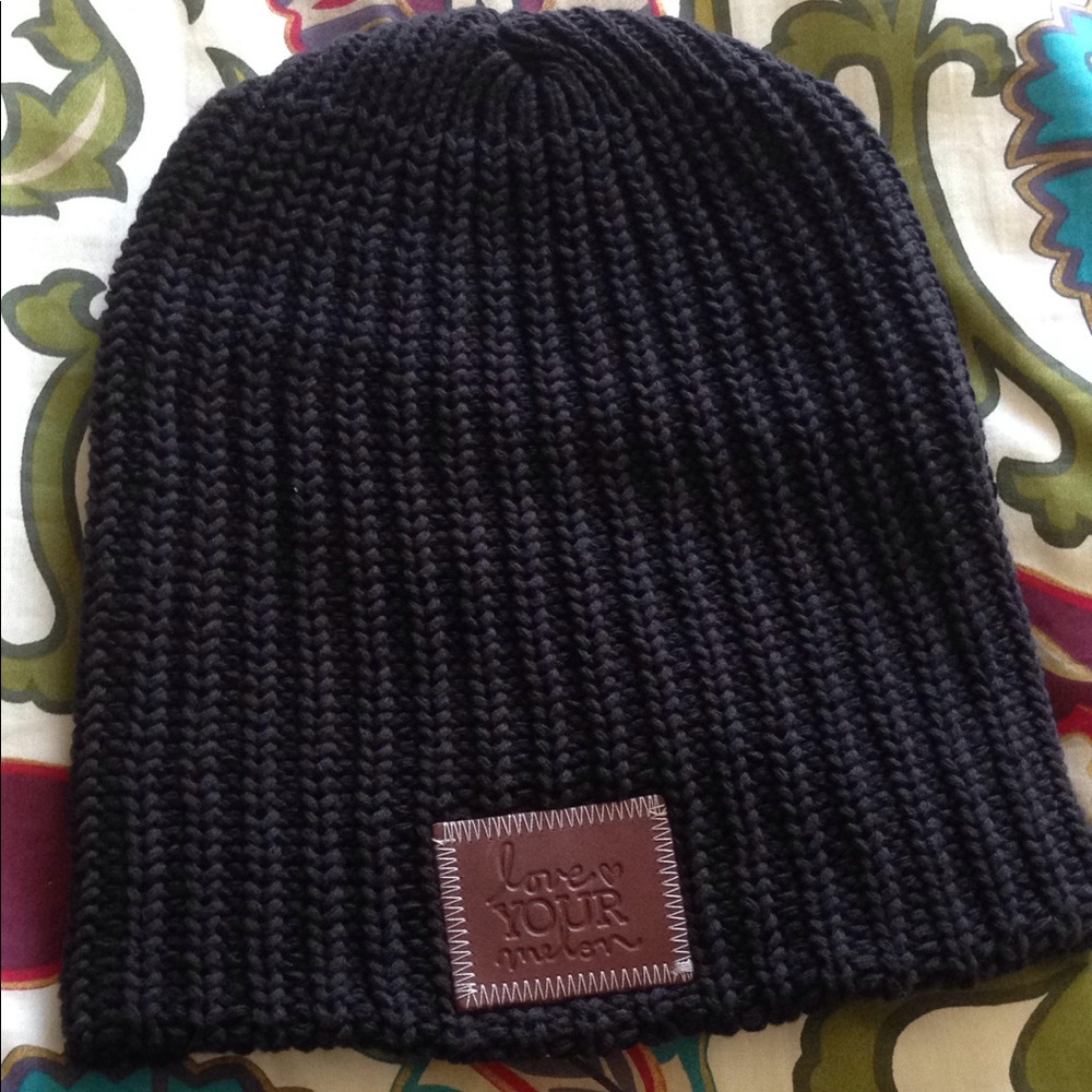 Brand New Love Your Melon black beanie.
