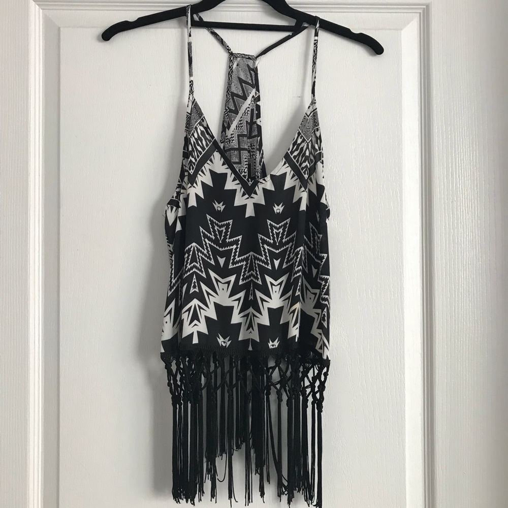 Boho Chic Crop Top with Fringe