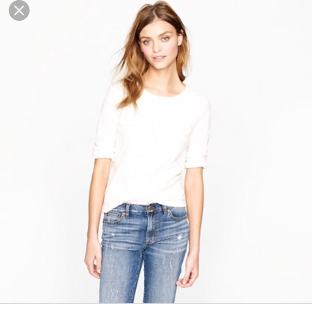 J Crew Paisley Appliqué Top Size XS