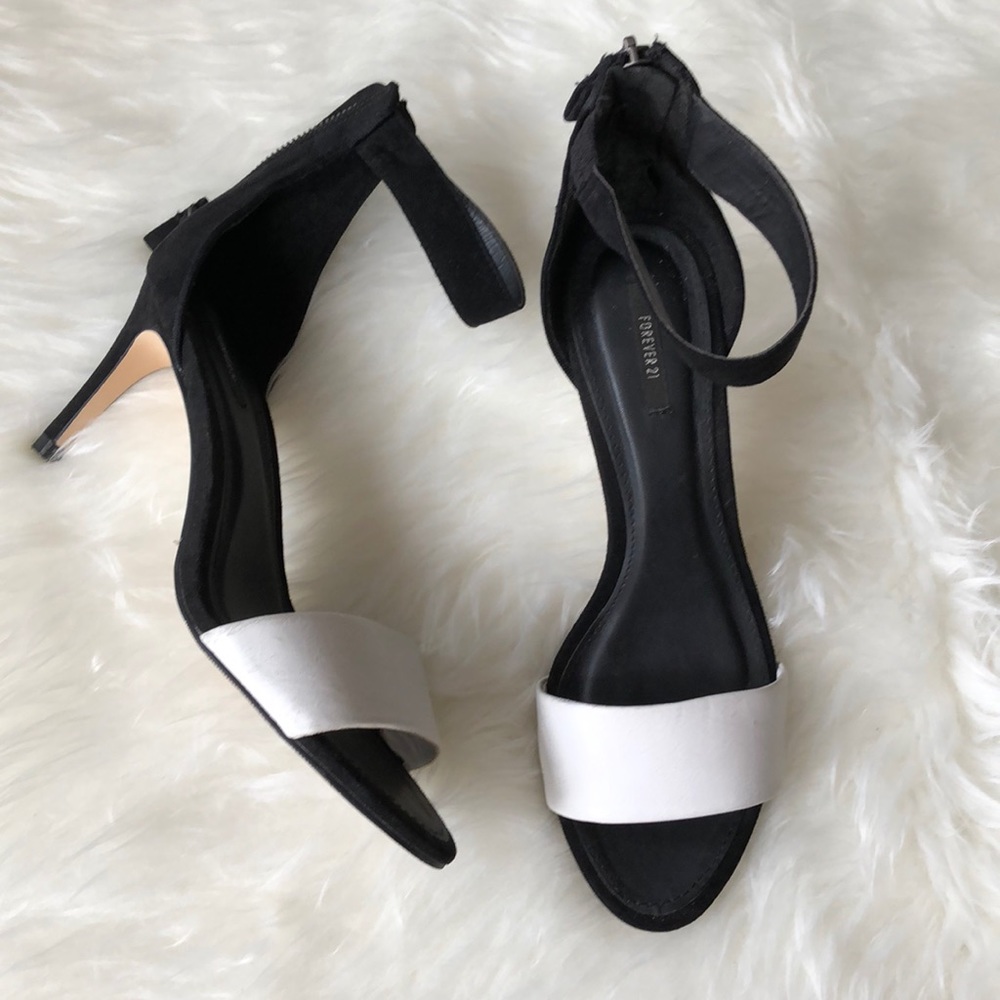 Black and White Color Block Stilettos