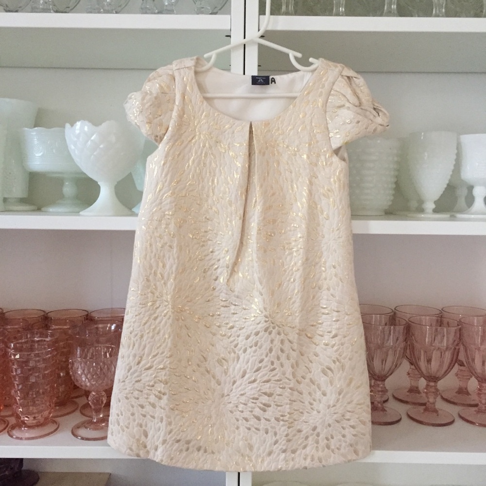 Cream and Gold Gap Dress