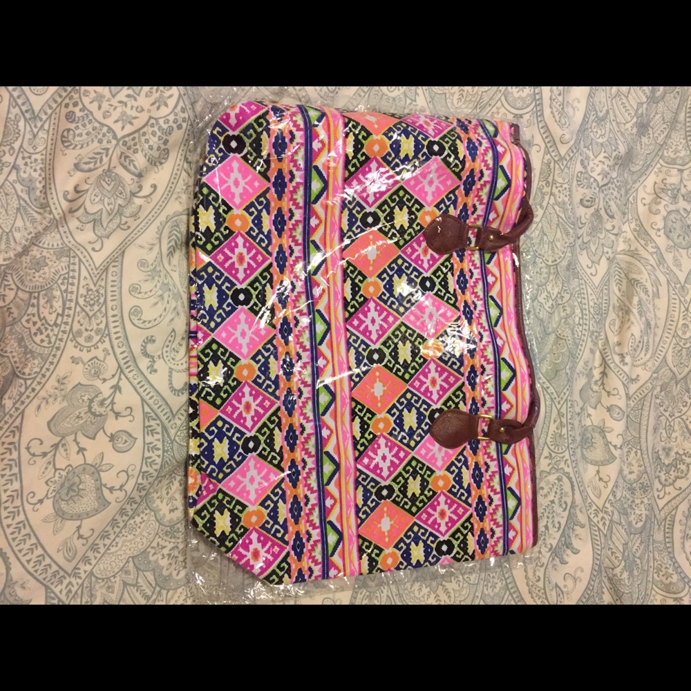 Aztec print tote/beach bag/purse