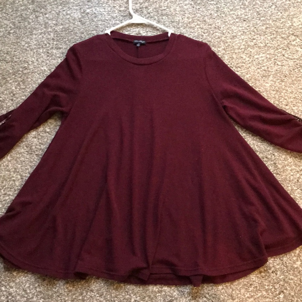 Burgundy top