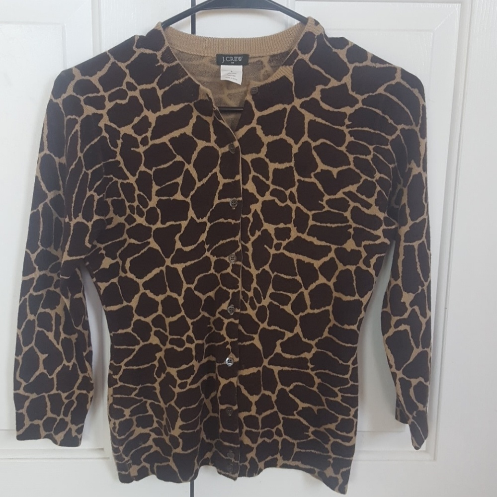 J.crew, women's S, wool, fun animal print sweater