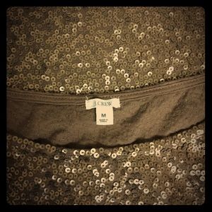 Gold sequin long sleeve shirt by J. Crew