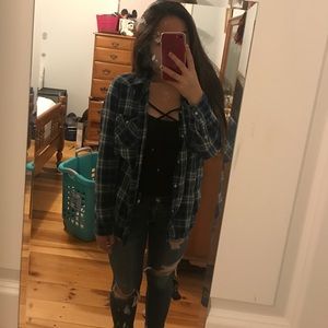 24 hour sale! Boyfriend fit AEO long sleeve shirt