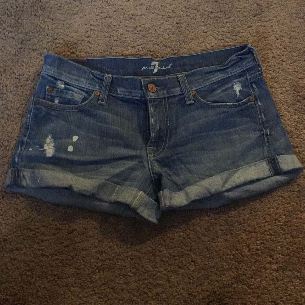 7 for all mankind denim shorts. Size 27.
