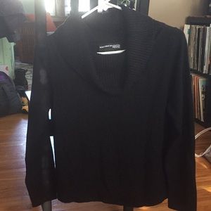 Black cowl neck sweater, petite medium