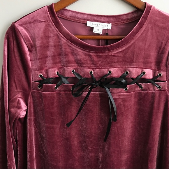 Mauve Velvet Dress - Picture 5 of 8