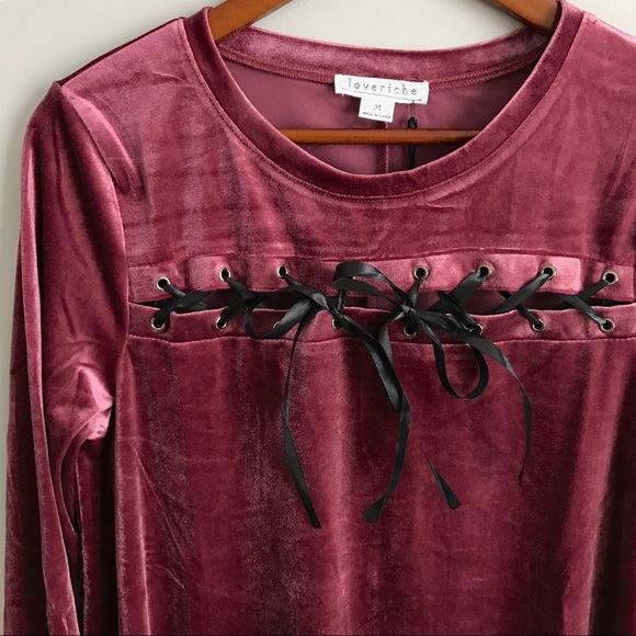 Mauve Velvet Dress - Picture 6 of 8