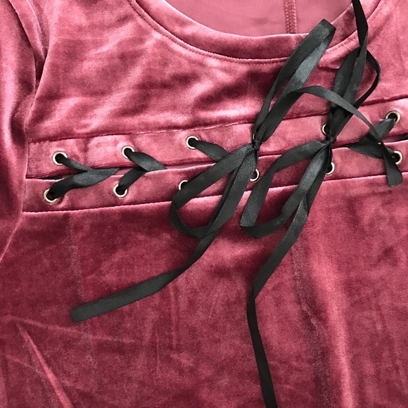 Mauve Velvet Dress - Picture 7 of 8