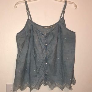 Lauren Conrad LC sleeveless tank top chambray