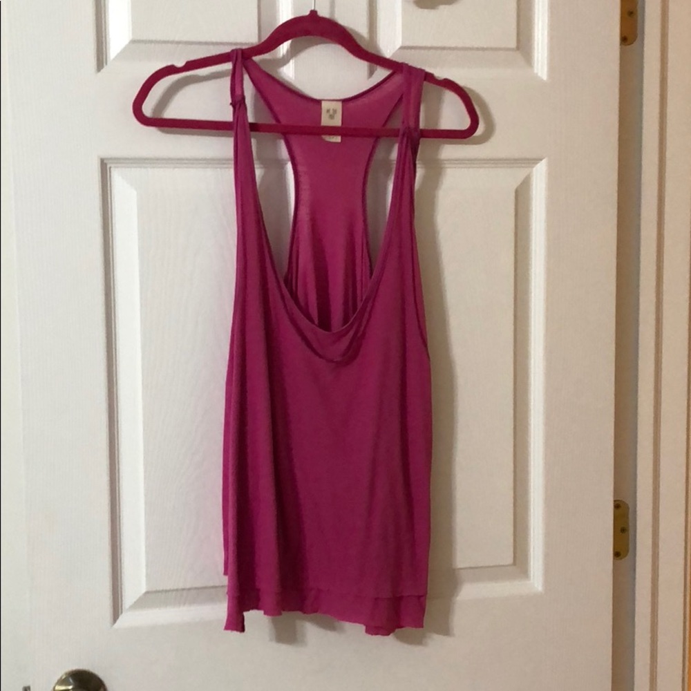 Hot pink Free People tank top