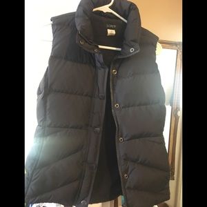 J Crew puffy black down vest