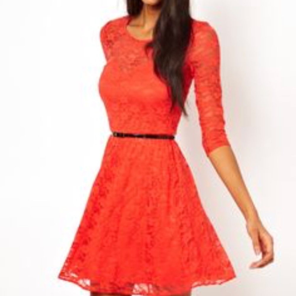 Peach/ orange mini dress