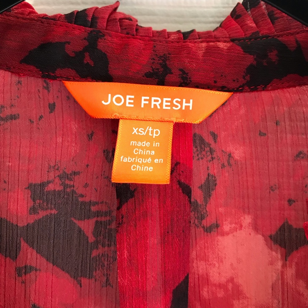 Joe Fresh Ruffle Neck Blouse Size XS - Picture 2 of 4