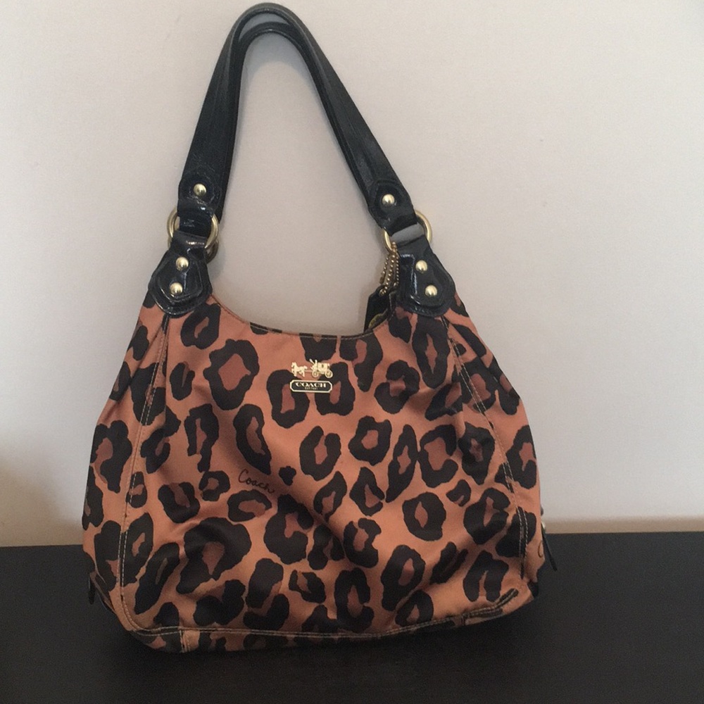 Coach leopard print handbag
