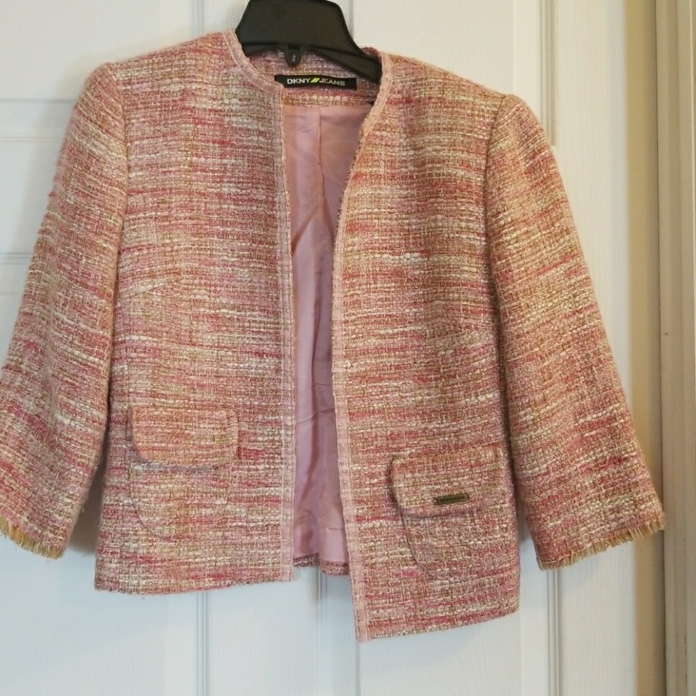 Wool blend blazer.