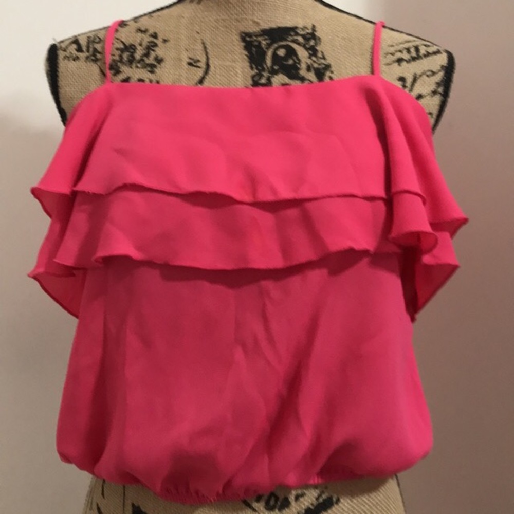 Pink Flowy Cropped Top