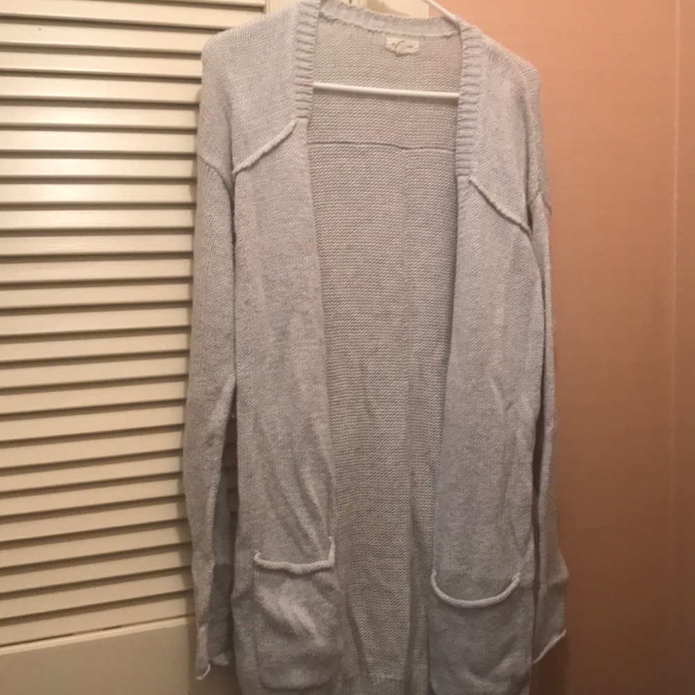 Silence + Noise Grey Open Cardigan