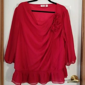 Gorgeous deep red blouse -18/20