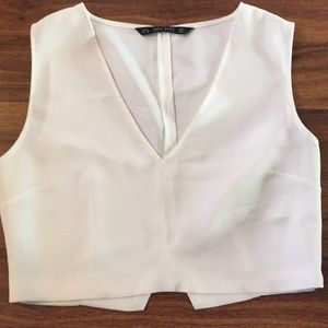 Zara White Crop