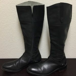 Johnston &a Murphy black leather riding boot