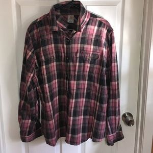 Warm button down flannel shirt. L carhartt