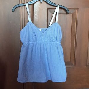 Gap Blue and white striped top