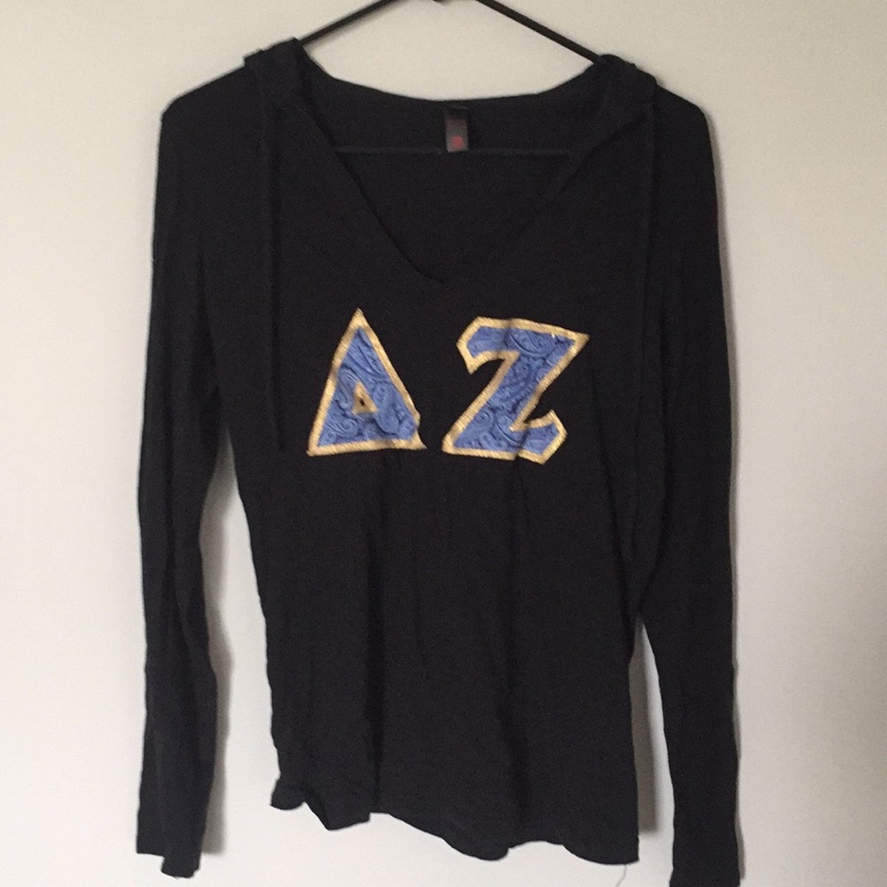 Delta zeta hooded tshirt
