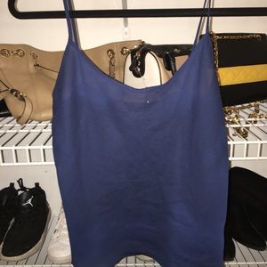 RALPH LAUREN Semi sheer blue top