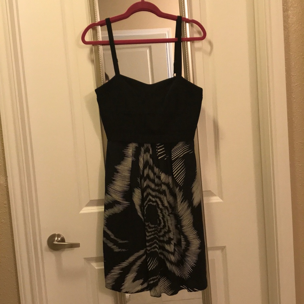 Black Halo silk and contrasting dress