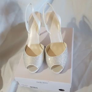 Crystal Peep Toe Bridal Shoes