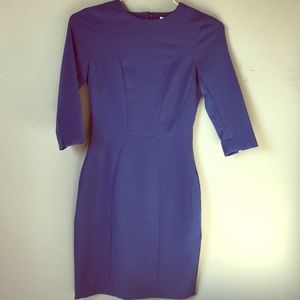 H&M size 4 royal blue quarter sleeve dress