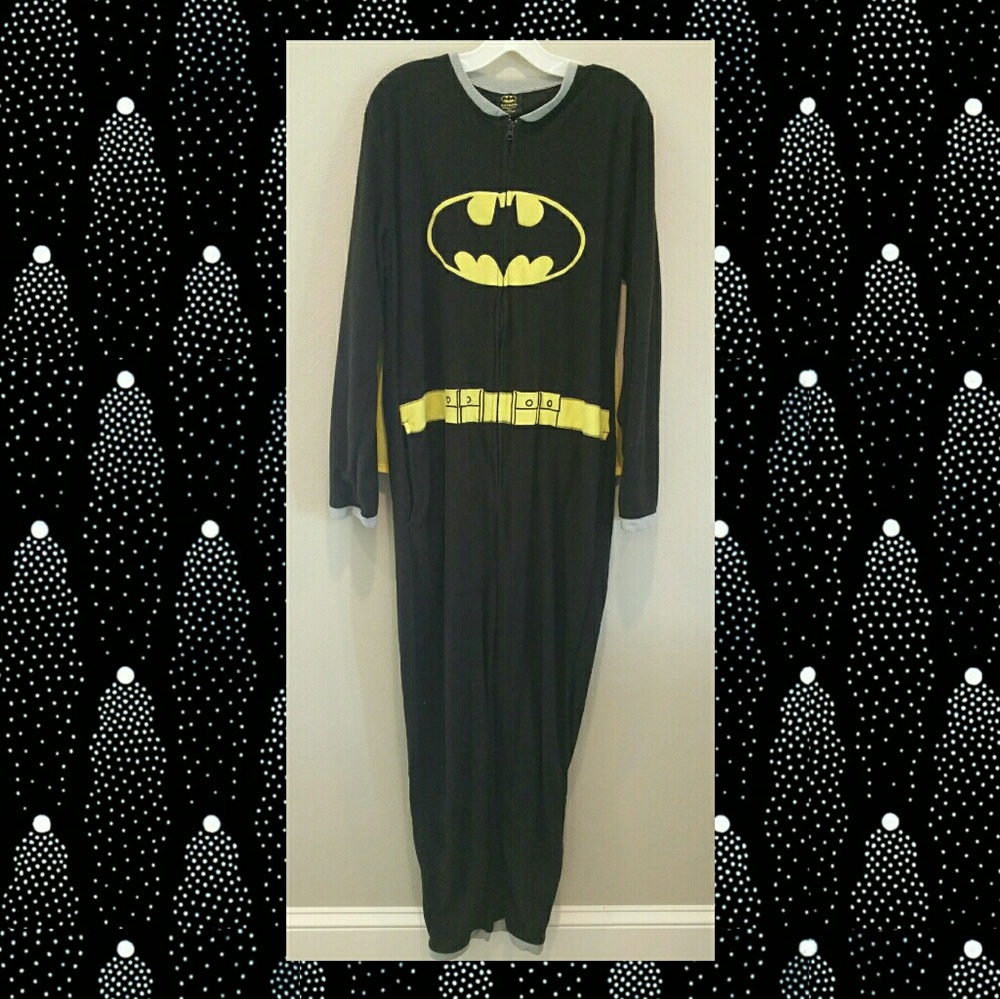 BATMAN FLEECE PAJAMAS ONESIE UNION SUIT SLEEPER
