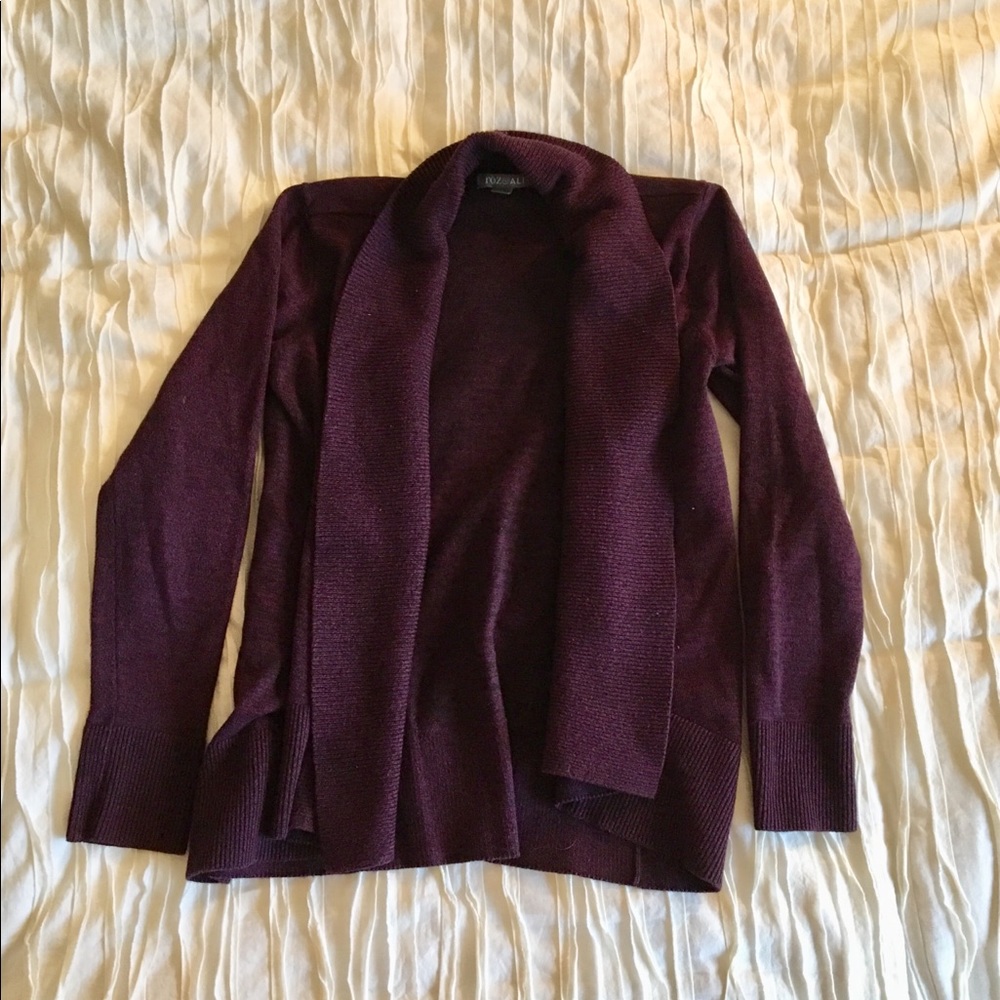 Plum waterfall cardigan